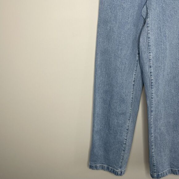 MADEWELL Emmett Wide Leg Crop Jeans Women 24 Tall Welt Pocket Blue NP438 - Picture 6 of 16